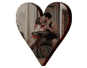 Gif animé coeur baiser
